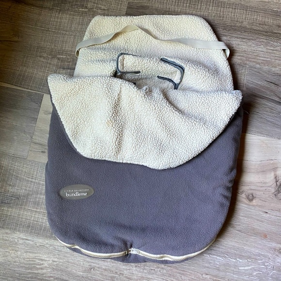 JJ Cole Car Seat Plush Soft Cozy Cover Bundle Me Grey Fleece Zippered - Picture 2 of 9